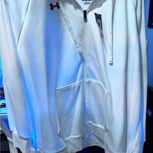 Under Armour Plus Size Full Zip White Hoodie 1X